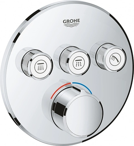 Смеситель для ванны скрытого монтажа Grohe Grohtherm SmartControl хром 29146000