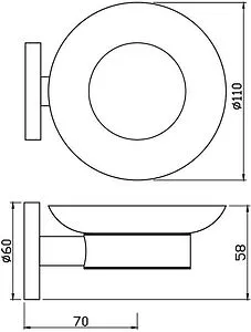 Мыльница Jaquar Continental чёрный матовый ACN-BLM-1131N Мыльница Jaquar Continental чёрный матовый ACN-BLM-1131N, 2