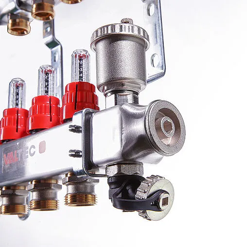 Группа коллекторная с расходомерами 10 отводов 1&quot;в/в x ¾&quot;ек Valtec VTc.586.EMNX.0610