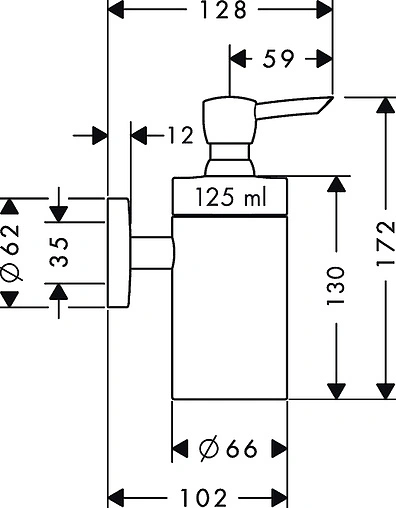 Дозатор для жидкого мыла Hansgrohe Logis хром 40514000