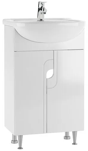 Тумба под умывальник напольный Айсберг Уют 50 белый DA2001T