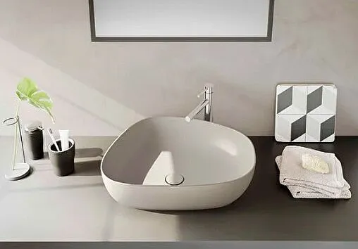 Раковина VitrA Outline Recycled 57 тауп матовый 7991B066-0016 Раковина VitrA Outline Recycled 57 тауп матовый 7991B066-0016