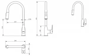 Смеситель для кухни с выдвижным изливом Bravat Arden хром F7362395CP-ENG Смеситель для кухни с выдвижным изливом Bravat Arden хром F7362395CP-ENG, 2