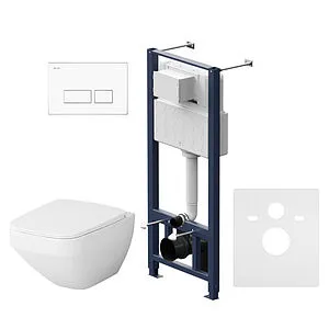 Комплект 6 в 1 Am.Pm Inspire 2.0 FlashClean IS47001.50A1700 с кнопкой белый глянцевый, 1