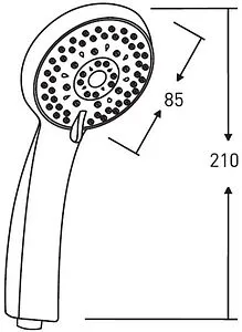 Лейка ручного душа Osgard Amant хром 09005 Лейка ручного душа Osgard Amant хром 09005, 3