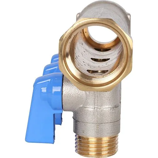 Коллектор запорный проходной 3 отвода синий ¾"в/н x ½"н Stout SMB 6211 341203