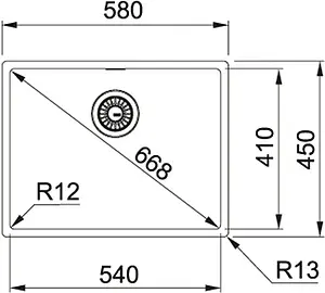 Мойка кухонная Franke Box BXX 210/110-54 нержавеющая сталь 127.0453.660, 2