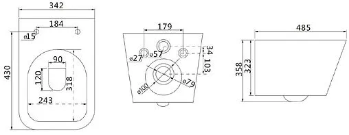 Комплект 5 в 1 Lemark Peneda+Bit Florex White 100804418 с кнопкой Bit 9804008 белый глянцевый