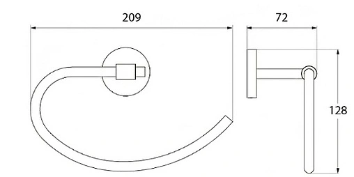 Полотенцедержатель IDDIS Gezanne хром L095