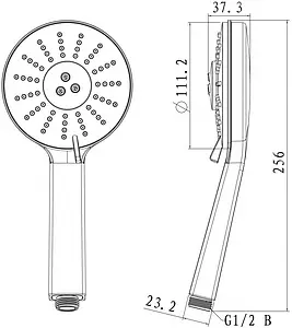 Лейка ручного душа Swedbe Calypso хром 5051 Лейка ручного душа Swedbe Calypso хром 5051, 2