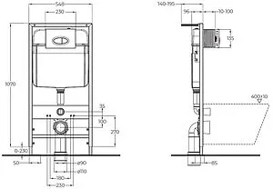 Комплект 5 в 1 BelBagno Uno Tornado BB5177CH-TOR/SC/BB026/BB081CR с кнопкой хром глянцевый Комплект 5 в 1 BelBagno Uno Tornado BB5177CH-TOR/SC/BB026/BB081CR с кнопкой хром глянцевый, 4
