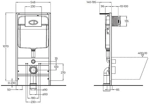 Комплект 5 в 1 BelBagno Uno Tornado BB5177CH-TOR/SC/BB026/BB081CR с кнопкой хром глянцевый