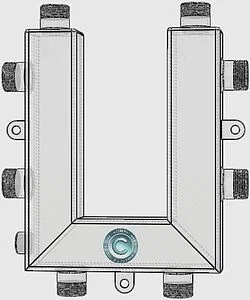 Коллектор распределительный кольцевой 3 контура 1"н x 1"н Север-KLK3 1925087 Коллектор распределительный кольцевой 3 контура 1"н x 1"н Север-KLK3 1925087, 4