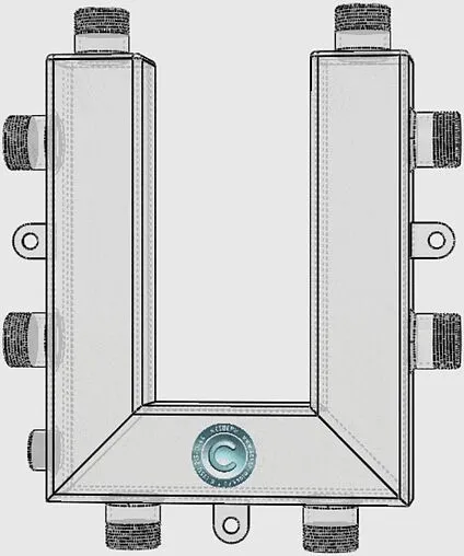 Коллектор распределительный кольцевой 3 контура 1&quot;н x 1&quot;н Север-KLK3 1925087