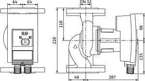 Насос циркуляционный Wilo Yonos MAXO 32/0.5-11 2210114 Насос циркуляционный Wilo Yonos MAXO 32/0.5-11 2210114, 4