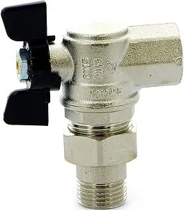 Кран шаровый с американкой угловой ½&quot;в x ½&quot;н Bugatti Oregon 05940001, 5