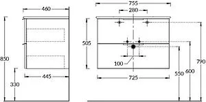Тумба-умывальник подвесная Kerama Marazzi Piano 75 белый PI.75\WHT+PI.wb.75 Тумба-умывальник подвесная Kerama Marazzi Piano 75 белый PI.75\WHT+PI.wb.75, 2