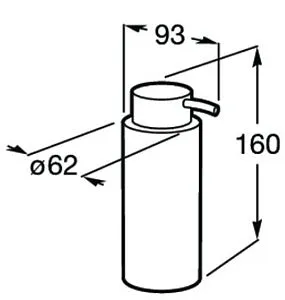 Дозатор для жидкого мыла Roca Superinox полированная сталь 817312002, 2