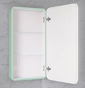 Шкаф-зеркало Jorno Pastel 46 бирюзовый бриз Pas.03.46/BL, 2