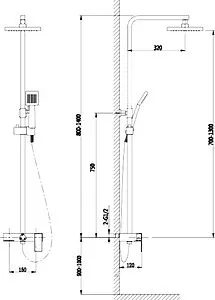 Душевая система со смесителем для ванны Timo Selene хром SX-1041/ 00 Душевая система со смесителем для ванны Timo Selene хром SX-1041/ 00, 2