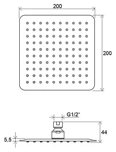 Лейка верхнего душа Ravak Chrome 982.01 хром X07P334 Лейка верхнего душа Ravak Chrome 982.01 хром X07P334, 2