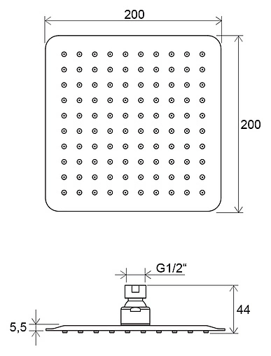 Лейка верхнего душа Ravak Chrome 982.01 хром X07P334