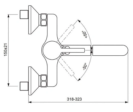 Смеситель для ванны с длинным изливом Vidima Logik хром BA280AA