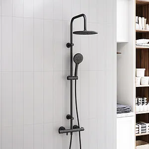 Душевая система с термостатом для ванны Dorff Futura чёрный матовый D0710522 Душевая система с термостатом для ванны Dorff Futura чёрный матовый D0710522, 4