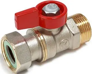 Кран шаровый с накидной гайкой ½"н x ½"нг Giacomini R254PX012 Кран шаровый с накидной гайкой ½"н x ½"нг Giacomini R254PX012, 1