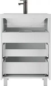 Тумба-умывальник напольная Домино Topaz 60 белый DT6401T+4670142930044, 5