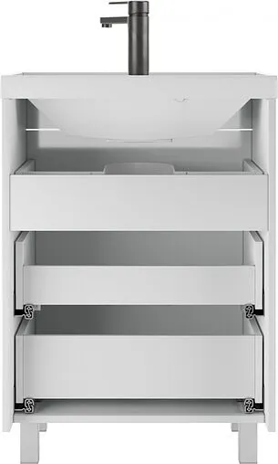 Тумба-умывальник напольная Домино Topaz 60 белый DT6401T+4670142930044