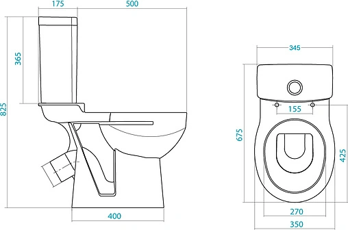 Унитаз-компакт Santek Версаль белый 1WH302406