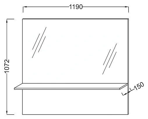 Зеркало Jacob Delafon Struktura 120 белый EB1215-N18