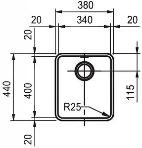 Мойка кухонная Franke Kubus KBX 110-34 нержавеющая сталь 122.0036.606 Мойка кухонная Franke Kubus KBX 110-34 нержавеющая сталь 122.0036.606, 2