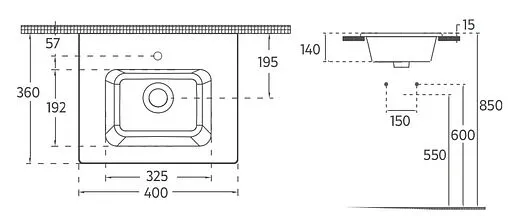 Раковина ISVEA SistemaT 40 белый глянцевый 10SL50040SV Раковина ISVEA SistemaT 40 белый глянцевый 10SL50040SV