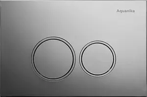Клавиша смыва для унитаза Aquanika Basic R-type 01.02.19 кнопки/хром глянцевый, кольца/хром глянцевый, 1