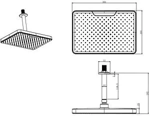 Лейка верхнего душа Aquatek хром AQ2071CR, 2
