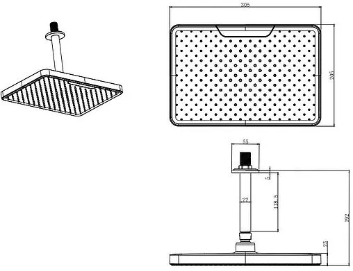 Лейка верхнего душа Aquatek хром AQ2071CR