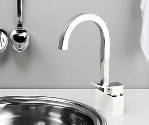 Смеситель для кухни Wasserkraft Aller белый/хром 1067WHITE, 4