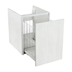 Тумба-умывальник подвесная Aquaton Брук 100 (60+40) дуб латте/белый, 5