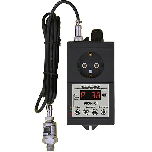 Электронный блок управления насосом с выносным датчиком давления 4-20 мА с плавным пуском Extra Акваконтроль ЭБУН-СТ-1.5 7136121100