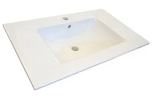 Тумба-умывальник подвесная Comforty Женева 75 дуб белый/белый 00004137097CF, 3