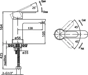 Смеситель для раковины BelBagno Tanaro хром TAN-LVM-CRM Смеситель для раковины BelBagno Tanaro хром TAN-LVM-CRM, 2