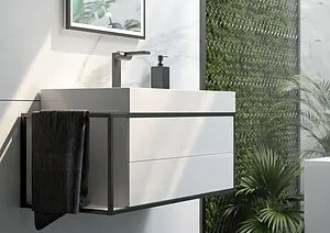 Тумба под умывальник подвесная Clarberg Logic T10/R белый LOG0110R Тумба под умывальник подвесная Clarberg Logic T10/R белый LOG0110R, 4