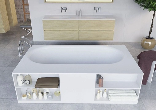 Ванна отдельностоящая из искусственного камня Riho Burgos 180x102 белый BS4200500000000