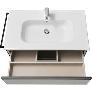 Тумба-умывальник подвесная Roca Domi 80 серый матовый ZRU9307874+ Тумба-умывальник подвесная Roca Domi 80 серый матовый ZRU9307874+, 4