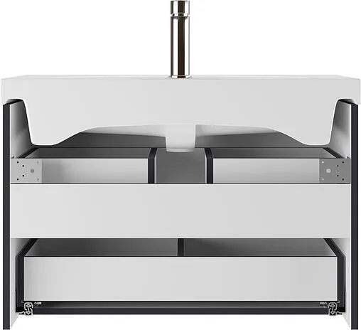 Тумба под умывальник подвесной Домино Graffo 80 графит DGr2101T