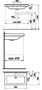 Раковина Jika Cubito 85 белый 8104260001041, 2