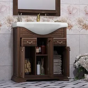 Тумба под умывальник напольная Opadiris Риспекто 80 орех антикварный 00-00006025, 4