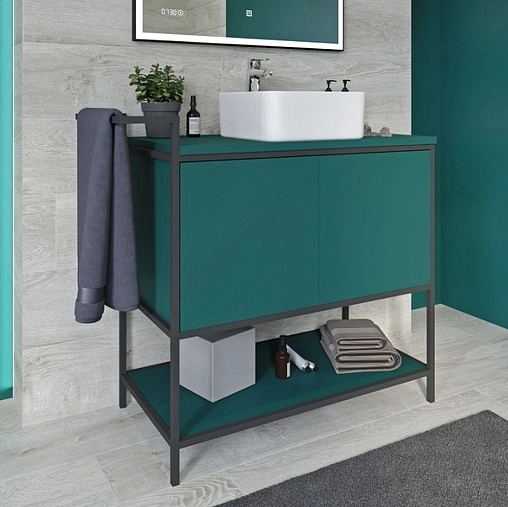 Тумба-умывальник напольная Cersanit Botanique 80 зелёный 63014+